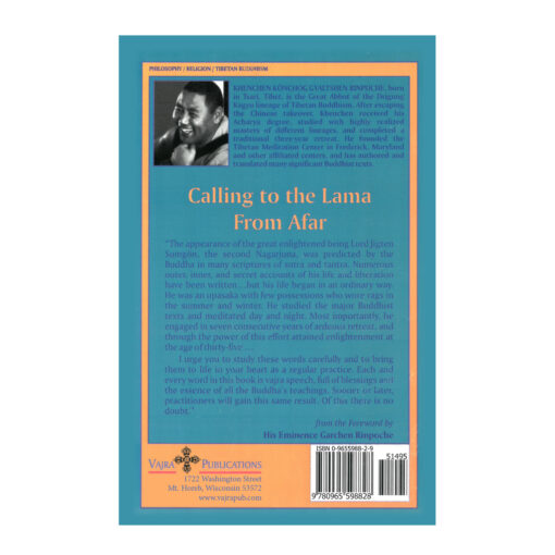 Calling to the Lama From Afar Back Cover